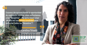 Instituciones para la reconstrucción, por Carolina Trivelli