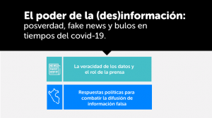 IEP organizó ciclo temático sobre las ´fake news´ durante la pandemia por Covid-19