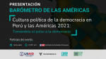 DOSSIER: VIII Ronda del Barómetro de las Américas en Perú: Cultura Política de la Democracia en Perú y las Américas, 2021